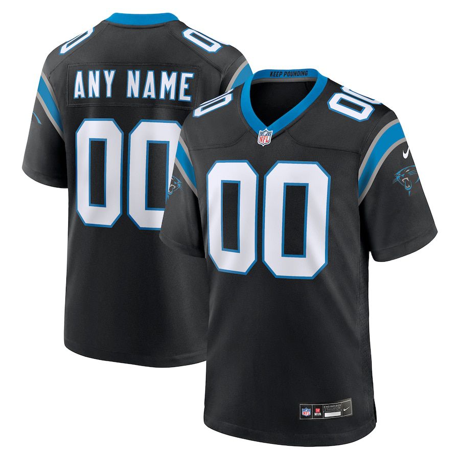 Men Carolina Panthers Nike Black Custom Game NFL Jersey